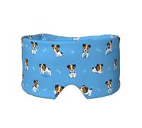 Lindos perros Jack Russell Terrier con patrón de huesos,Máscara para ojos con bloqueo de luz y protección ocular completa para dormir, orejeras y ojos.