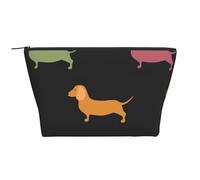 Lindos Perros Salchicha, Bolsa de artículos de tocador Bolsa de Maquillaje Bolsa de cosméticos Bolsa de artículos de tocador de Viaje portátil