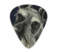 Lindos perros Schnauzer coloridos al óleo,12 púas de guitarra, 3 grosores diferentes para guitarra acústica, bajo y ukelele