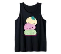 Lindos Personajes de Mochi Kawaii Apilados Camiseta sin Mangas