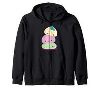 Lindos Personajes de Mochi Kawaii Apilados Sudadera con Capucha
