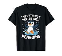 Lindos pingüinos amantes de los pingüinos adultos o niños niñas pingüinos Camiseta
