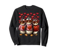Lindos pingüinos con corazón Gafas de Sol día de San Valentín Corazones Sudadera
