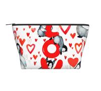 Lindos pingüinos día de San Valentín, Bolsa de artículos de tocador Bolsa de Maquillaje Bolsa de cosméticos Bolsa de artículos de tocador de Viaje portátil