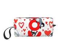 Lindos pingüinos día de San Valentín, Bolsa de Maquillaje Bolsa de cosméticos Bolsa de artículos de tocador de Viaje portátil Bolsa de Maquillaje
