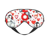 Lindos pingüinos día de San Valentín, Cubreojos completos Antifaz bloqueador de luz Antifaz para dormir Antifaz suave con los ojos vendados Noche