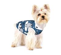 Lindos pingüinos y Copos de Nieve,Camiseta de algodón sin Mangas para Mascotas, Chaleco Transpirable, Suave y elástico para Cachorros,M
