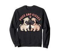 Lindos Pugs and Kisses, imprescindibles para los amantes de los cachorros de Pug Sudadera