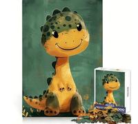 Lindos Rompecabezas de Dinosaurios bebés en Acuarela para Adolescentes, 1000 Piezas, lógica sólida, Superficie Lisa, Grueso, Divertido desafío, Juego Nocturno (38x52cm)