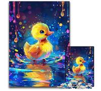 Lindos Rompecabezas de Patito Amarillo para Adultos, 1000 desafiantes Rompecabezas, Idea de Regalo de cumpleaños, desafiante Juego de ingenio, 50x75cm/19,68x29,52 Pulgadas