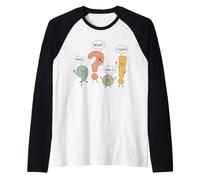 Lindos Signos de puntuación Gramática Humor Conversación Ambiente Camiseta Manga Raglan