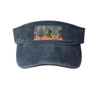 Lindos sombreros de visera de perro salchicha, sombrero de copa abierta para mujeres y hombres, sombreros de pesca, gorra de visera de protección solar para adultos, Azul marino, talla única