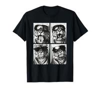 Lindos Tigres con Gafas de Nieve Divertidos Animales felinos Invierno Camiseta