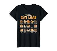 Lindos Tipos de Pan de Gato Kawaii diseño Amante de los Gatitos Camiseta gráfica económica, Mujer, Negro, M
