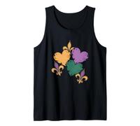 Lindos Trajes de Mardi Gras con Corazones para Mujeres y niñas pequeñas Camiseta sin Mangas