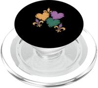 Lindos Trajes de Mardi Gras con Corazones para Mujeres y niñas pequeñas PopSockets PopGrip para MagSafe