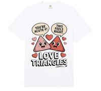 Lindos triángulos de Amor matemáticas Eres Agudo Y Comfort Colors Adult Heavyweight T-Shirt