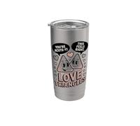 Lindos triángulos de amor matemáticas Eres agudo Y Vaso térmico de acero inoxidable de doble pared
