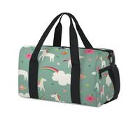Lindos unicornios deportivos, bolsa de lona con diseño de unicornios mágicos, para fin de semana, durante la noche, para viajes, gimnasio, para niños, niñas, niños, mujeres y hombres