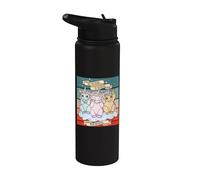 Lindos unicornios Tres monos sabios Ver, oír, no hablar mal Stainless Steel Insulated Water Bottle