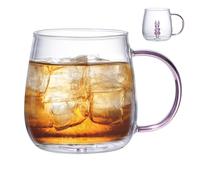 Lindos vasos de - 380 ml taza de de borosilicato transparente 3D para animales de dibujos animados taza de café portátil | para el lugar de trabajo en casa, tazas de café portátiles
