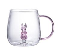 Lindos vasos de - 380 ml vasos de animales transparentes de vidrio de borosilicato, vasos resistentes al calor para | Cafés, vasos de dibujos animados para bebidas frías y calientes, gafas