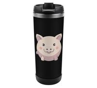 Lindos vasos de hucha con tapa, taza de café de acero inoxidable, taza aislada para casa, oficina, viajes