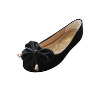 Lindos zapatos planos de ballet con ribete de lazo para mujer, suela redonda del Reino Unido, zapatos de vestir simples Softlites sin cordones, zapatos planos anchos para negocios, trabajo, zapatos de