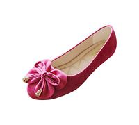 Lindos zapatos planos de ballet con ribete de lazo para mujer, suela redonda del Reino Unido, zapatos de vestir simples Softlites sin cordones, zapatos planos anchos para negocios, trabajo, zapatos de