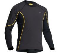 Lindstrands Dry Wind Camisa funcional de manga larga, negro/amarillo, Talla XXL