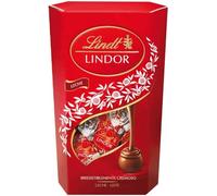Lindt bombones LINDOR CORNET chocolate con leche, deliciosos bombones Lindt con interior de chocolate cremoso, bombones para regalar, chocolate Lindt, 600 g, aprox 48 bombones