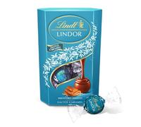 Lindt bombones LINDOR CORNET de Caramelos Salado, delicioso bombón con interior de caramelo salado cremoso, 200g, aproximadamente 16 bombones