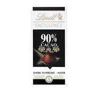 Lindt Chocolate EXCELLENCE 90%, pure chocolate tablet, 90% cocoa, aromatic dark chocolate, extra fine, intense and balanced 5 X 100g