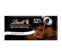 Lindt Chocolate Negro, 52% Cacao, chocolate Lindt, cremoso, tableta 100 g (Paquete de 6)