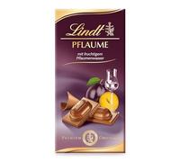 Lindt Ciruela de chocolate - con agua afrutada |Pizarra de 100 g con alcohol | Regalo de chocolates| Pizarra de chocolate
