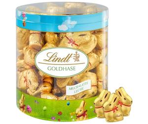 Lindt conejito de pascua Gold Bunny de chocolate con leche, figuras de pascua, regalo, cremoso y suave, aprox 70 uds, 700gr