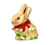 Lindt Conejo de la suerte de chocolate con aspecto de amuleto de la suerte para Pascua, 200 g, diseño de conejo de Pascua