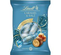 Lindt Conos de caramelo y sal de chocolate | 101 g | Delicada crema de caramelo con un toque de sal en leche entera de chocolate | Regalo de chocolate para Navidad | Chocolate de Navidad