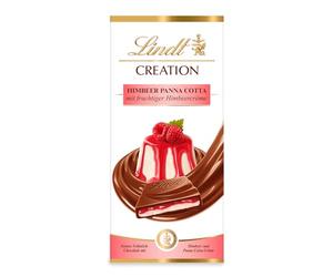 Lindt Creación de chocolate Frambuesa Panna Cotta | Pizarra de 150 g | Regalo de chocolate | Pizarra de chocolate