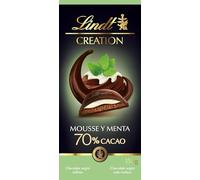 Lindt CREATION Chocolate Negro 70% con Menta 150g - Tableta Rellena de Mousse Refrescante