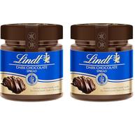 Lindt Crema de cacao Fondente, crema de untar, chocolate negro, repostería, postres, coberturas, fondues, rellenos, toppings, sin gluten, sin aceite de palma, 200g (Paquete de 2)