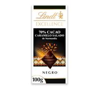 Lindt Excellence Chocolate Negro 70% cacao con Caramelo Salado, tableta de chocolate, intenso y equilibrado