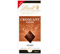 Lindt EXCELLENCE Chocolate Negro Croquant con Wafer 100g - Tableta Crujiente de Chocolate Premium