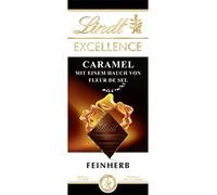 Lindt - Excellence - Dark Caramel with a Touch of Sea Salt - 100g (Pack of 10)