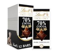 Lindt Excellence Dark Chocolate 70% Cocoa, 3.5-Ounce Packages (Pack of 12)
