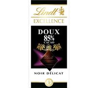 LINDT Excellence - Negro 85% Cacao suave 100 g - Cuatro artículos