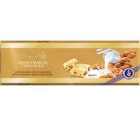 Lindt Gold Bar Premium Almendra Blanca Chocolate Blanco Suizo con Almendras 300g