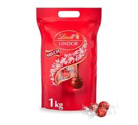 Lindt LINDOR bombones chocolate con leche - Aproximadamente 80 bolas, 1kg - bombón de chocolate con relleno de chocolate cremoso perfecto para compartir y regalar