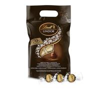 Lindt LINDOR bombones chocolate negro 70% , bombón con relleno de chocolate cremoso, chocolate para regalar, para compartir, aprox 80 bolas, 1kg