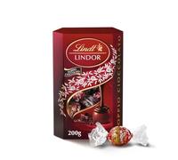 Lindt Lindor Doble Chocolate Praline de Chocolate con Leche con Relleno Fondente 16 Chocolates, Paquete de 200 g